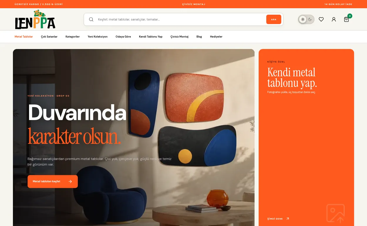 Lenppa web sitesi projesi