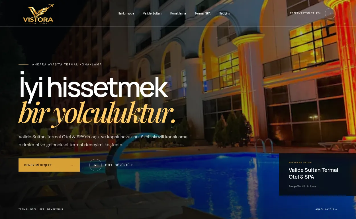 Vistora web sitesi projesi